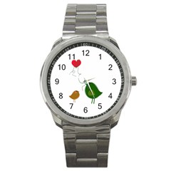 Love Birds Stainless Steel Sports Watch (round) by LoveBirds