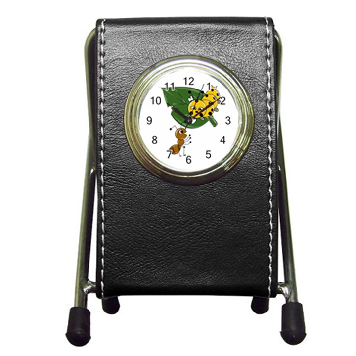 Animal World Stationery Holder Clock