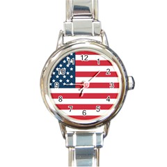 Flag Classic Elegant Ladies Watch (Round)