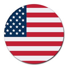 Flag 8  Mouse Pad (round) by tammystotesandtreasures