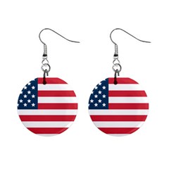 Flag Mini Button Earrings