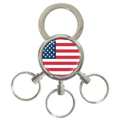 Flag 3-Ring Key Chain