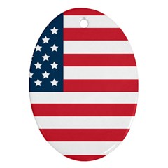 Flag Oval Ornament (Two Sides)