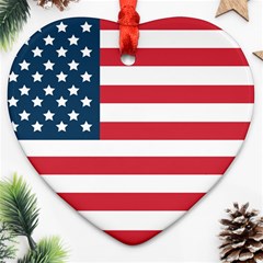 Flag Heart Ornament (two Sides) by tammystotesandtreasures