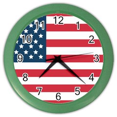 Flag Colored Wall Clock by tammystotesandtreasures