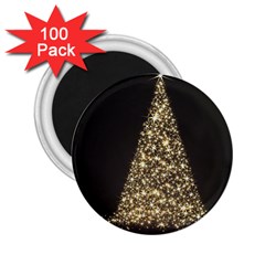 Christmas Tree Sparkle Jpg 100 Pack Regular Magnet (round) by tammystotesandtreasures