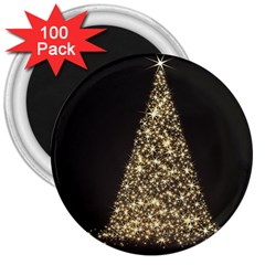 Christmas Tree Sparkle Jpg 100 Pack Large Magnet (round) by tammystotesandtreasures