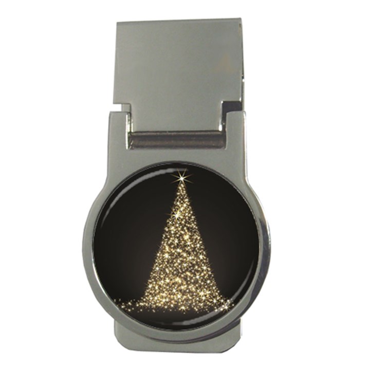 Christmas Tree Sparkle Jpg Money Clip (Round)