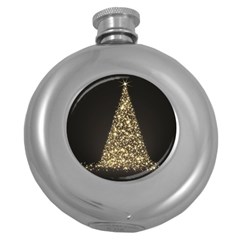 Christmas Tree Sparkle Jpg Hip Flask (round) by tammystotesandtreasures