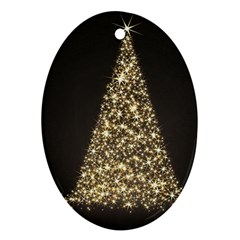 Christmas Tree Sparkle Jpg Oval Ornament (two Sides) by tammystotesandtreasures