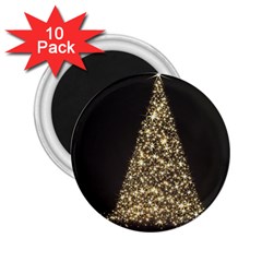 Christmas Tree Sparkle Jpg 10 Pack Regular Magnet (round) by tammystotesandtreasures