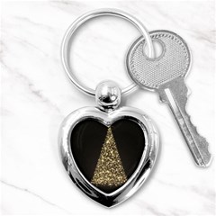 Christmas Tree Sparkle Jpg Key Chain (heart)