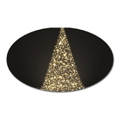 Christmas Tree Sparkle Jpg Large Sticker Magnet (oval)