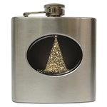 Christmas Tree Sparkle Jpg Hip Flask Front