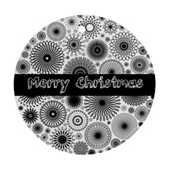 Stock-photo-black-and-white-christmas-tree-ball-decoration-illustration-41865847 Ceramic Ornament (round)