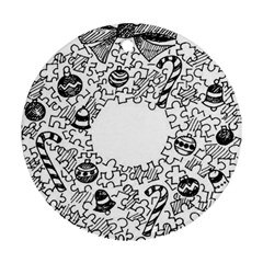 Christmas-activities-60 Ceramic Ornament (round)