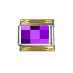 Purple Shades Gold Trim Italian Charm (9mm) by PurpleVIP