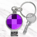 Purple Shades Nail Clippers Key Chain Front