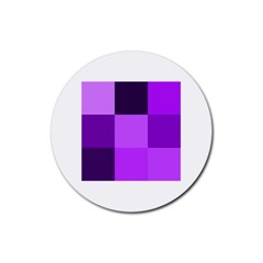 Purple Shades Rubber Drinks Coaster (round)