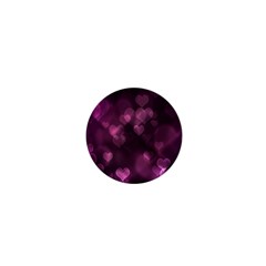 Purple Bokeh Mini Button (round)