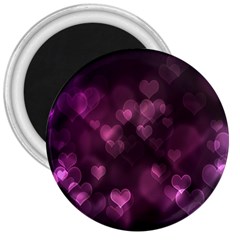 Purple Bokeh Large Magnet (round)