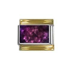 Purple Bokeh Gold Trim Italian Charm (9mm) by PurpleVIP