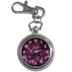 Purple Bokeh Key Chain & Watch