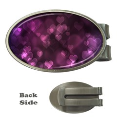 Purple Bokeh Money Clip (oval)