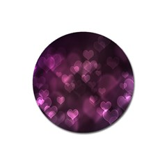 Purple Bokeh Large Sticker Magnet (round)