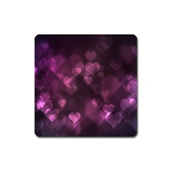 Purple Bokeh Large Sticker Magnet (square)