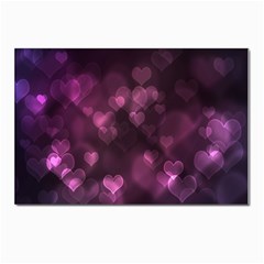 Purple Bokeh 10 Pack Large Postcard