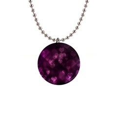 Purple Bokeh Mini Button Necklace