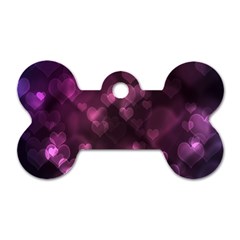 Purple Bokeh Single-sided Dog Tag (bone) by PurpleVIP