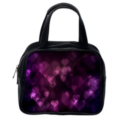 Purple Bokeh Single-sided Satchel Handbag