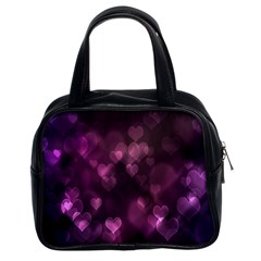 Purple Bokeh Twin-sided Satched Handbag