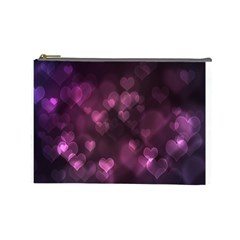 Purple Bokeh Large Makeup Purse