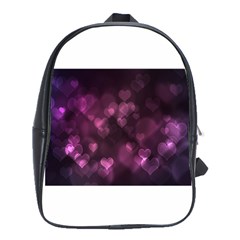 Purple Bokeh Large School Backpack