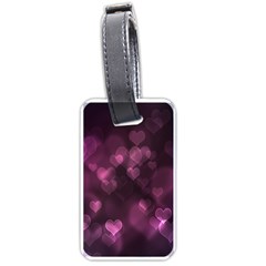 Purple Bokeh Single-sided Luggage Tag