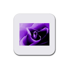 Purple Rose Rubber Drinks Coaster (square) by PurpleVIP