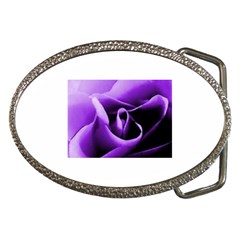 Purple Rose Belt Buckle (oval)