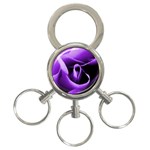 Purple Rose 3-Ring Key Chain Front