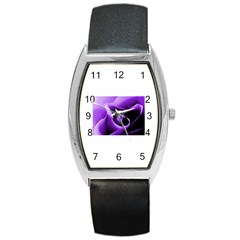 Purple Rose Black Leather Watch (tonneau) by PurpleVIP