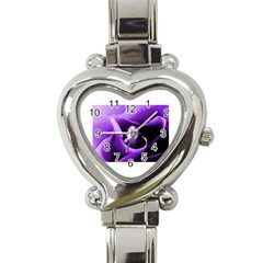 Purple Rose Classic Elegant Ladies Watch (heart)