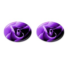 Purple Rose Oval Cuff Links