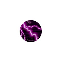 Purple Lightning Mini Button (round)