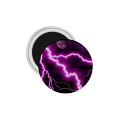 Purple Lightning Small Magnet (round)