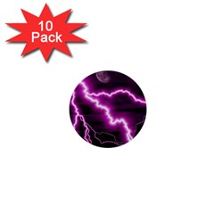 Purple Lightning 10 Pack Mini Button (round) by PurpleVIP