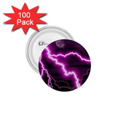 Purple Lightning 100 Pack Small Button (round)