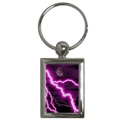 Purple Lightning Key Chain (rectangle) by PurpleVIP