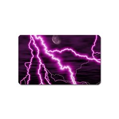 Purple Lightning Name Card Sticker Magnet by PurpleVIP